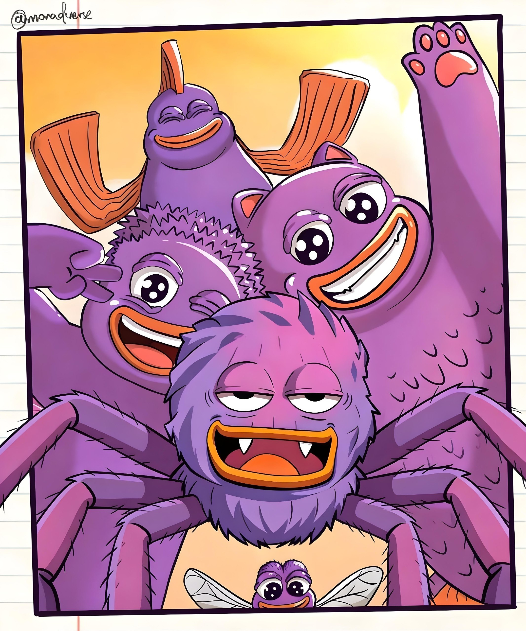 The Spider-Mon family selfie